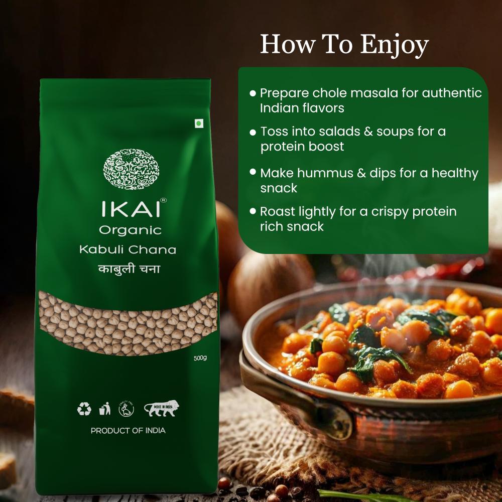 IKAI Organic Kabuli Chana (White Chickpea)