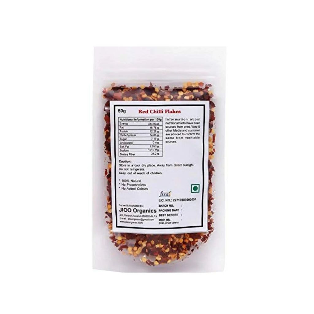 Jioo Organics Red Chilly Flakes - 50 gms