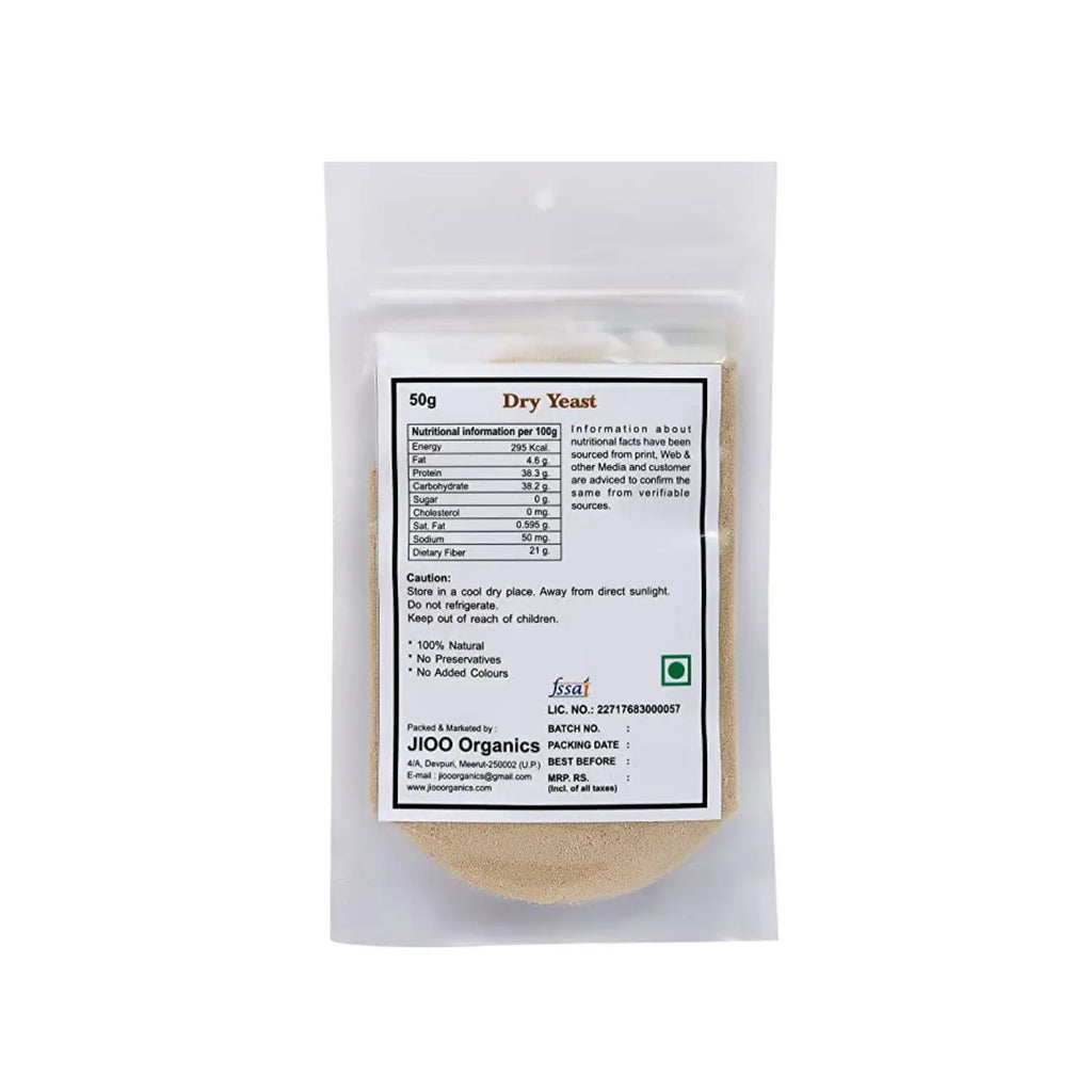 Jioo Organics Dry Yeast - 50 gms