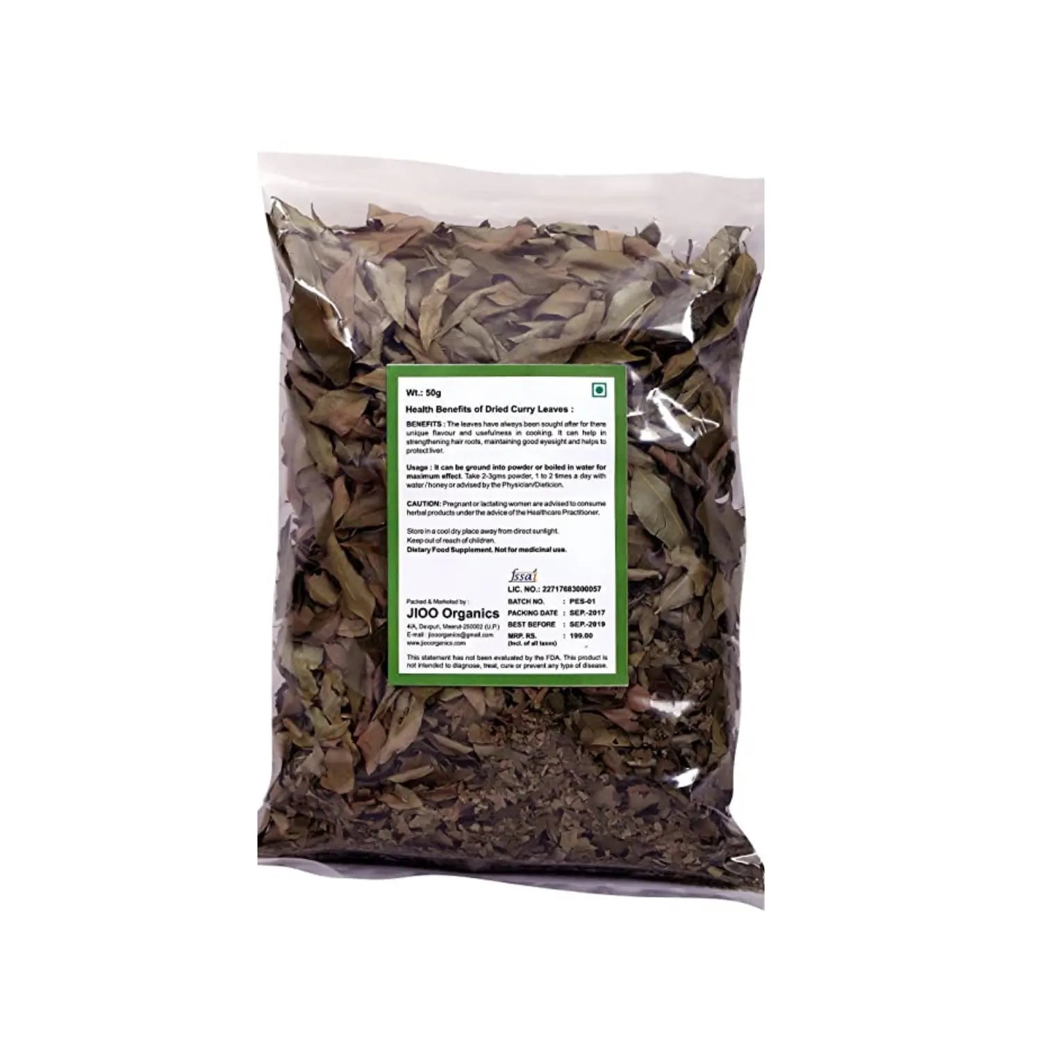 Jioo Organics Dried Curry Leaves - 50 gms
