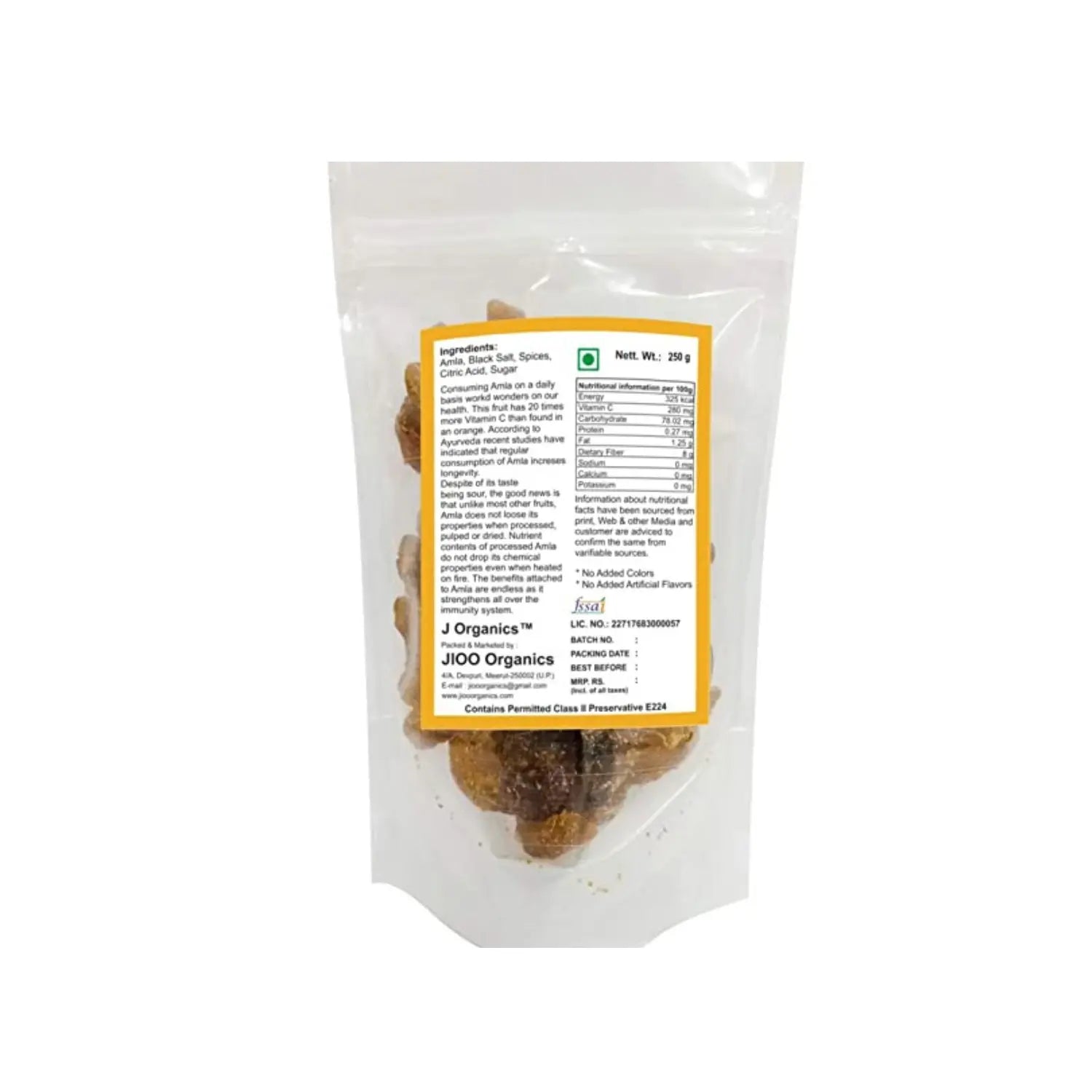 Jioo Organics Ayurvedic Amla Candy Masala - 250 gms
