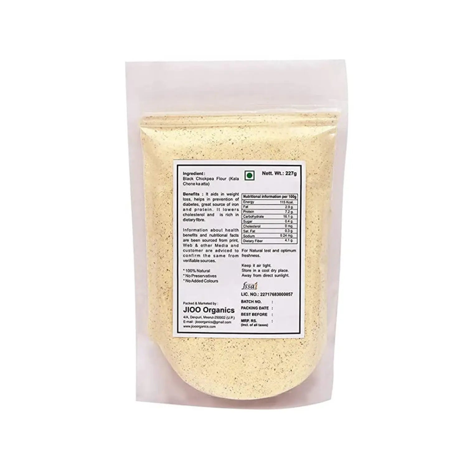 Jioo Organics Black Chickpea Flour - 250 gms