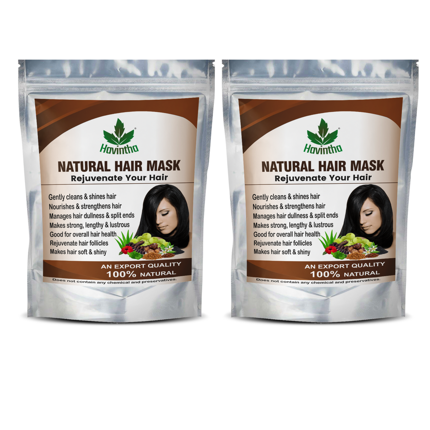 Havintha Natural Hair Mask for Hair Fall Growth Split Ends Luster Shining Nourishment - 227 grams