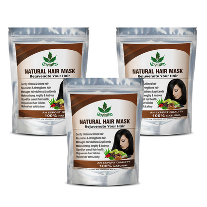 Havintha Natural Hair Mask for Hair Fall Growth Split Ends Luster Shining Nourishment - 227 grams