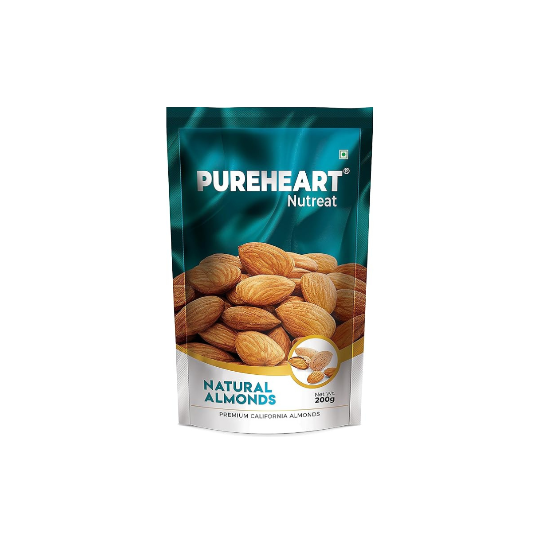Pureheart Nutreat Natural Almonds - 200 gms