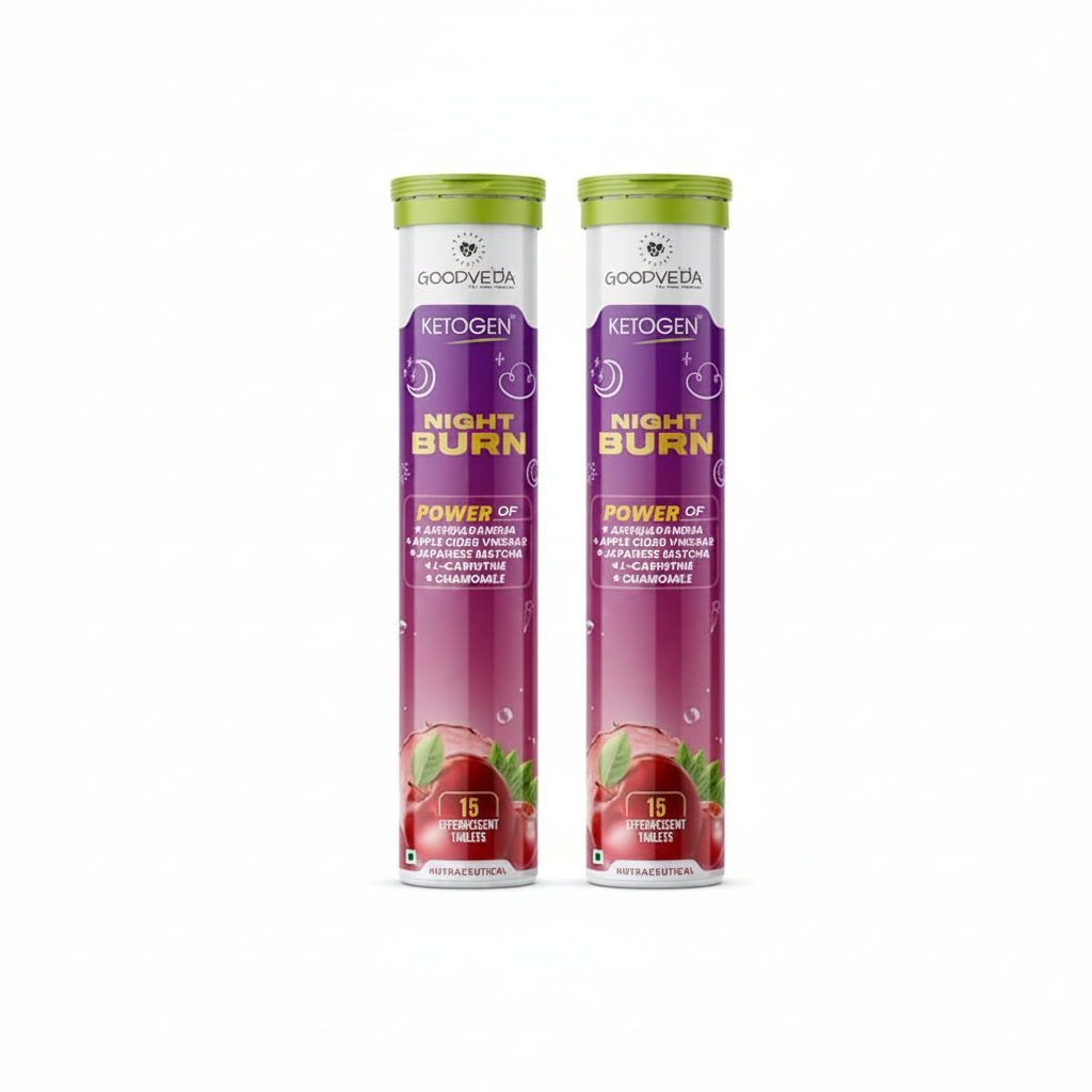 Goodveda Night Burn with Apple Cider Vinegar Tablet - 15 Tablet (Pack of 2)
