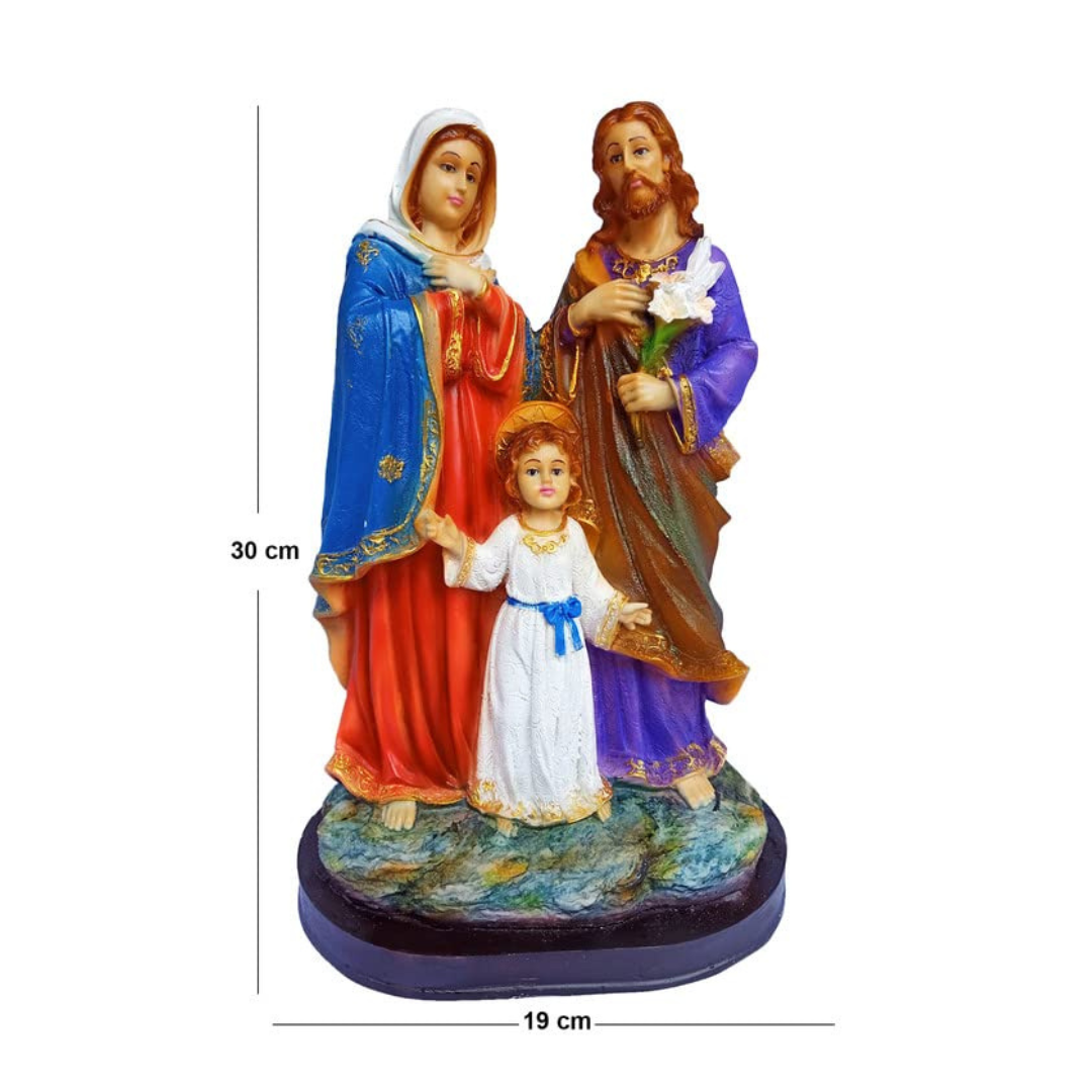 Newven Poly Marble Holy Family Showpiece Statue Christian Gifts for Home Decor