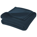 Cloth Fusion Polar Fleece AC Blanket for Winter Single Bed Soft Woolen Blanket for Travel & Sleeping Navy