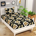 HomeKart 144 Tc Microfiber Single Bedsheet  with Pillow Cover for Your Home Coffee