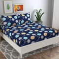 HomeKart Prime Collection Microfiber bedsheet for Double Bed with 2 Pillow Covers Breathable and Soft Touch 164 TC Pattren Floral Color Light Green