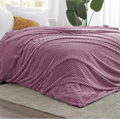 Homekart Pencil Pattern Flannel Fleece Sherpa Blanket Soft Plush Fluffy Season AC and Mild Winter Reversible Blanket Single Bed Pink
