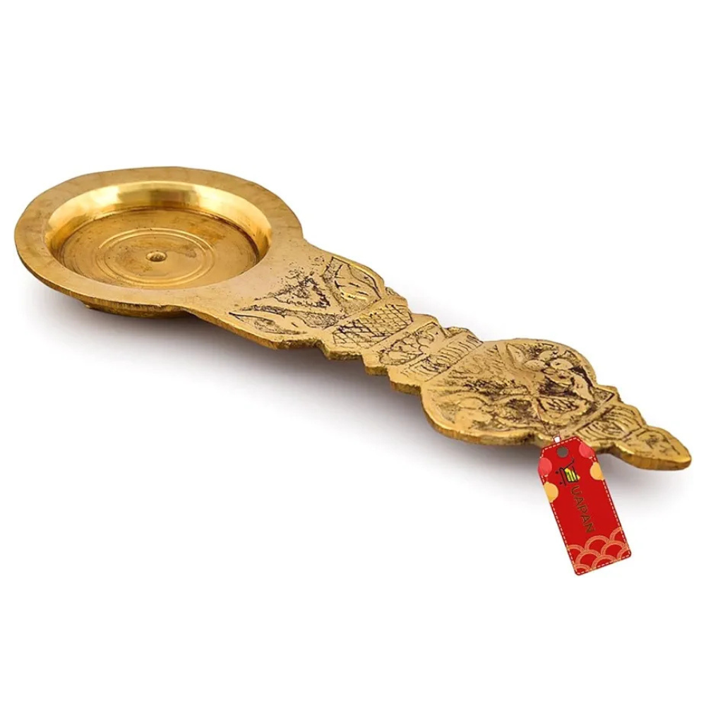 Uapan Brass Traditional Kapoor Dhoop Arti Puja Karpoora Arthi Holder