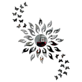 Bikri Kendra Sun with 20 Butterfly 3D Acrylic Glass Wall Mount Mirror Wall Stickers Pack of 1