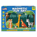 Funtad Magnetic Fun Art Puzzle Animals 4-in-1 Travel Friendly Educational Toy with Writable Board 50 Magnetic Pieces Birthday Gift for Boys & Girls Age 3,4,5 & 6 yrs