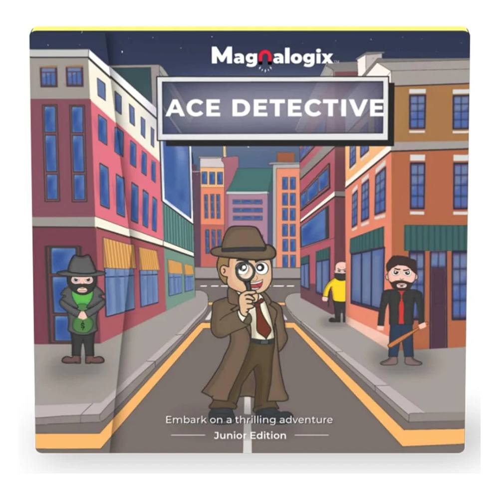 Pelikas Toyz Mind Game Brain 5 Year Old, Detective Games, Brain Game, Educational Toys for Kids 4 to 6 Years Old, Magnalogix Magnetic Games - Ace Detective Junior