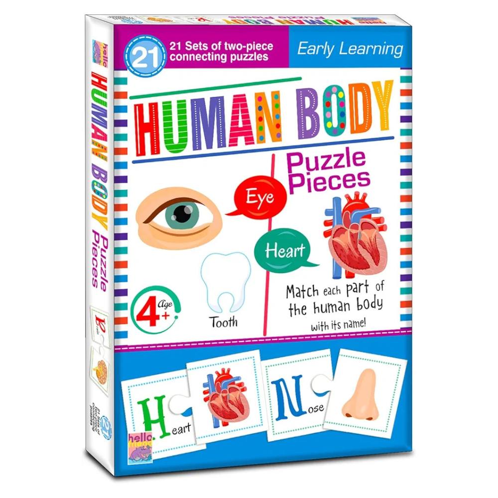 Hello Friend Human Body Jigsaw Puzzle Connecting 2-Piece  for Kids, Childrens and Toddlers Early Learning Educational