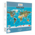 Nesta Toys Floor Puzzle & Game World Map Jigsaw Puzzle, Educational Toy Gifts for Boys & Girls Ages 6 to 14 Geography for Kids 108 pcs, 70 x 50 cm