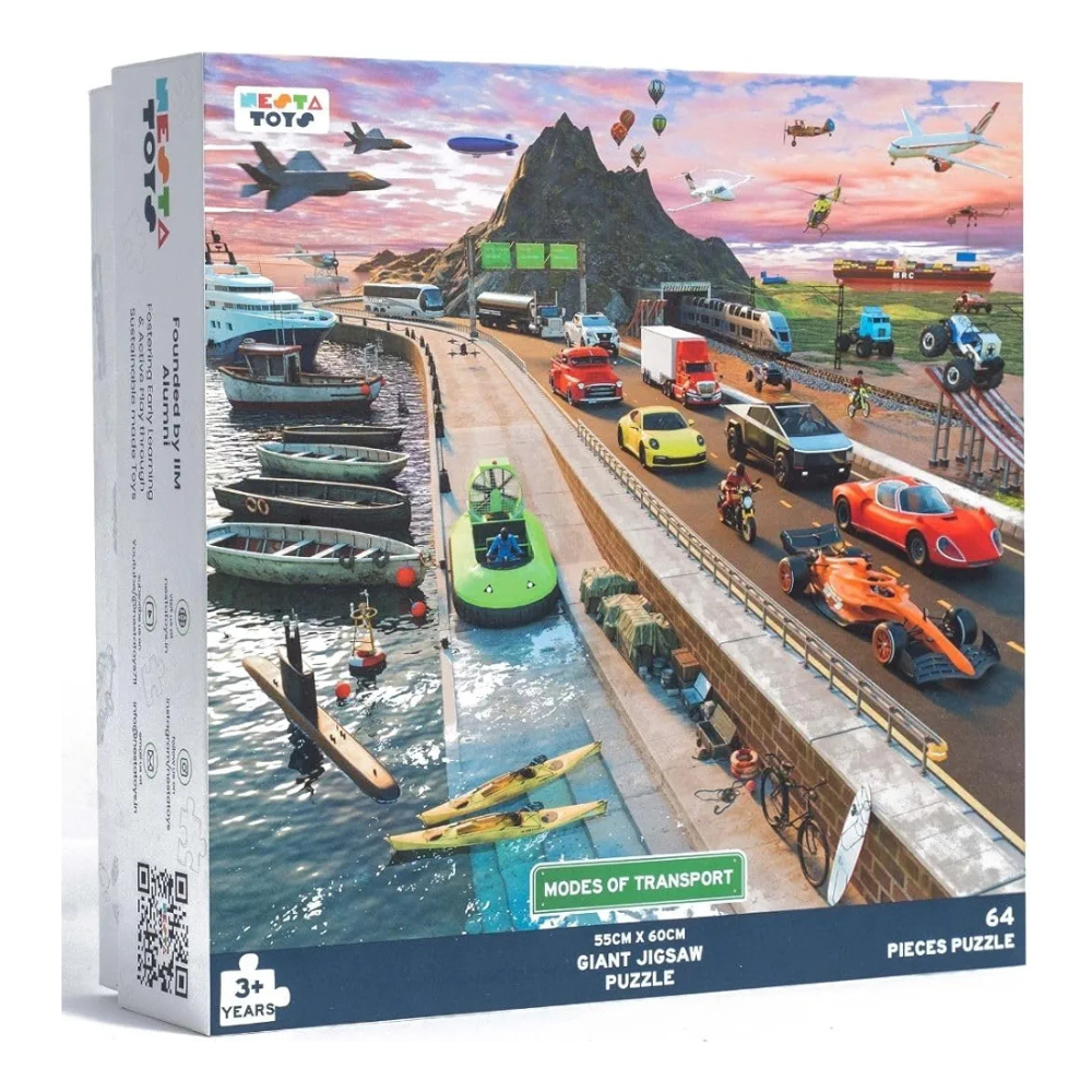 Nesta Toys Floor Puzzle & Game Modes of Transport Jigsaw & Toddler Puzzles, Educational Toy, Gifts for Boys & Girls Ages 3, 4, 5, 6, 7