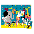 Playqid Jumbo Animal Jigsaw Puzzle for Kids 2+ | 12-Piece Musical Animal Jam Floor Puzzle | Educational Toy for Toddlers Hand-Eye