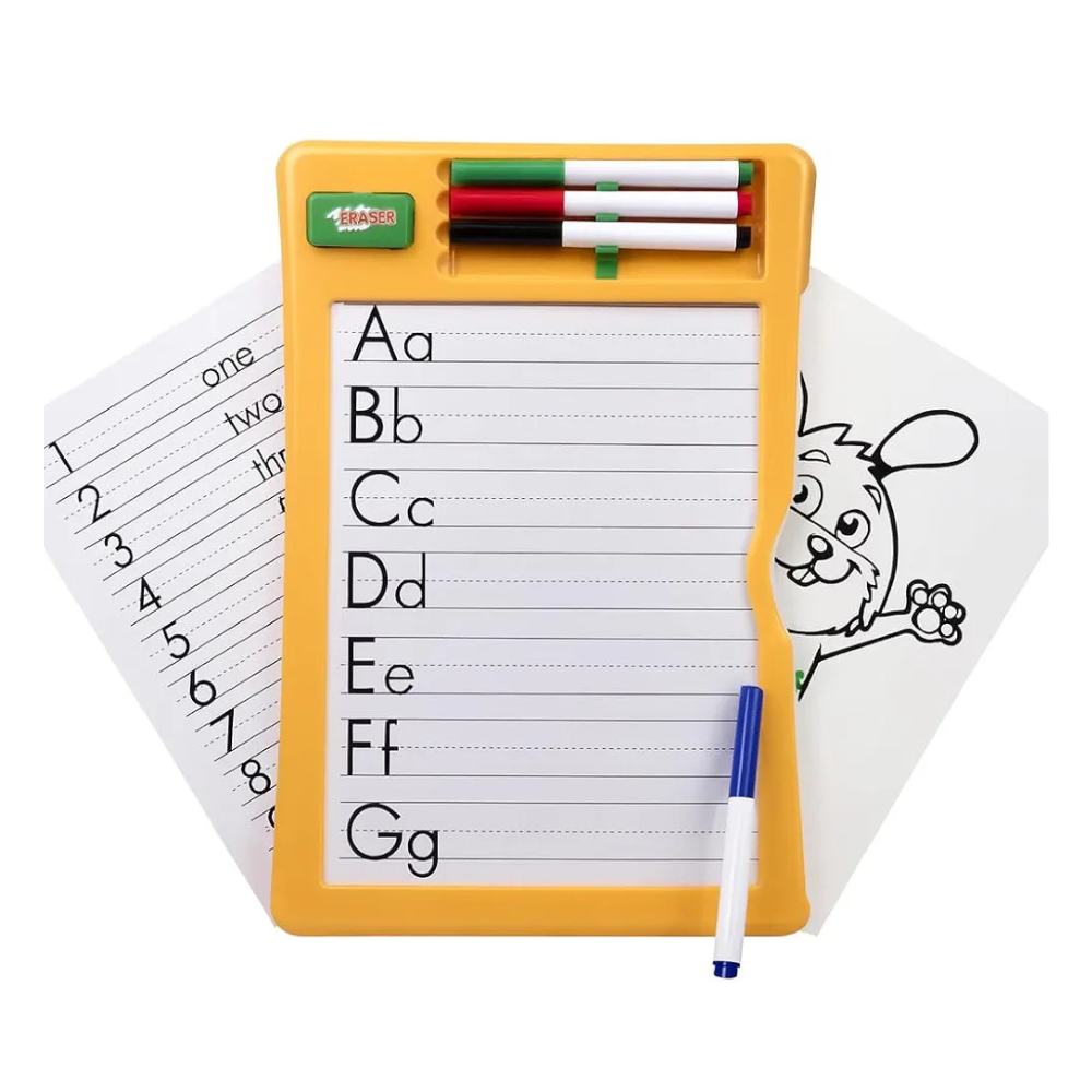 Wishkey Plastic Word Pad Educational Board with Marker Pen Drawing Erasable Writing Graffiti Early Education Toy