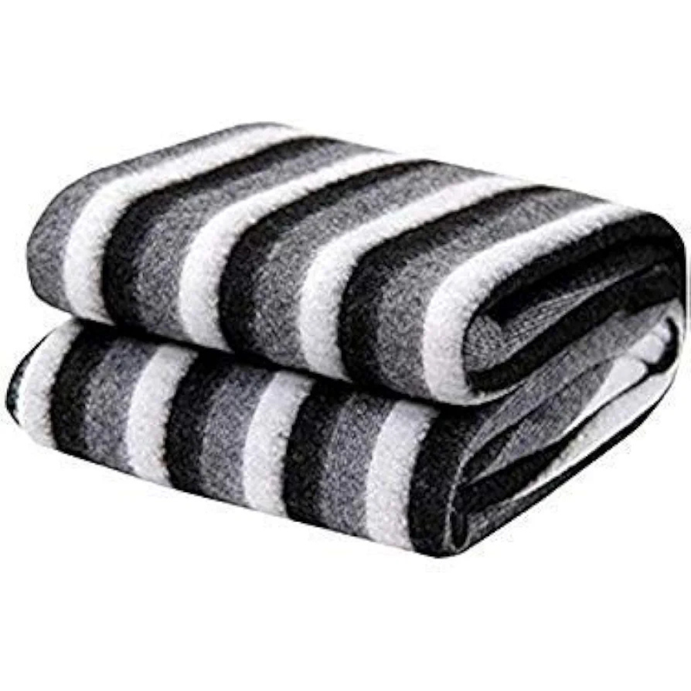 Starnstyle Polar Fleece Blanket, Single  Black &White