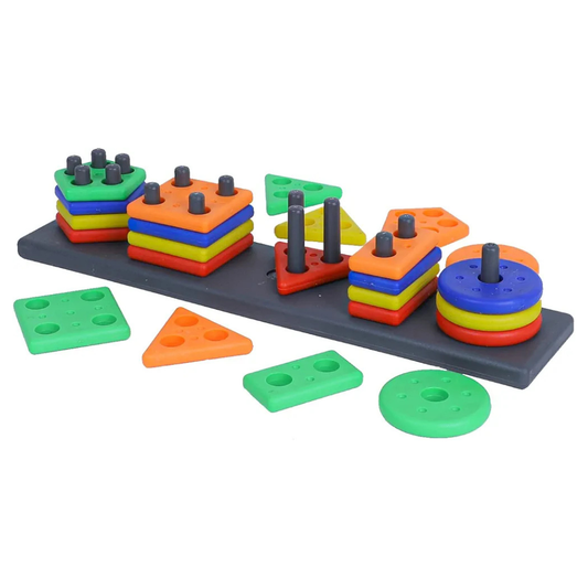 Lefan Educational Shape Sorter Toy Set - Building Blocks for Unisex, Ages 12 Months to 6 Years - Montessori, Sensory, and Brain Learning for Indoor Playing Perfect Gifts for Kids Birthday, 26 Pcs