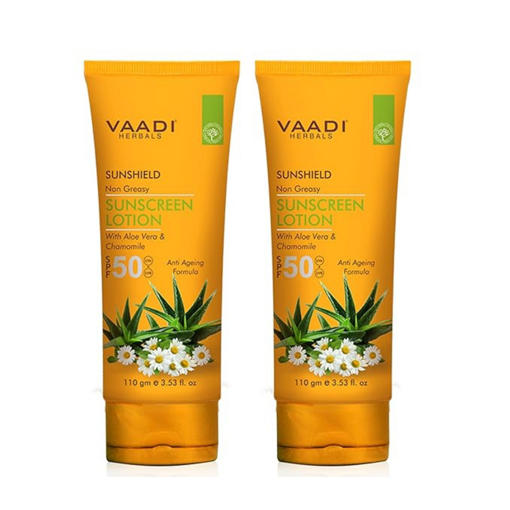Vaadi Herbals Sunscreen Lotion SPF-50 - 110g (Pack of 2)