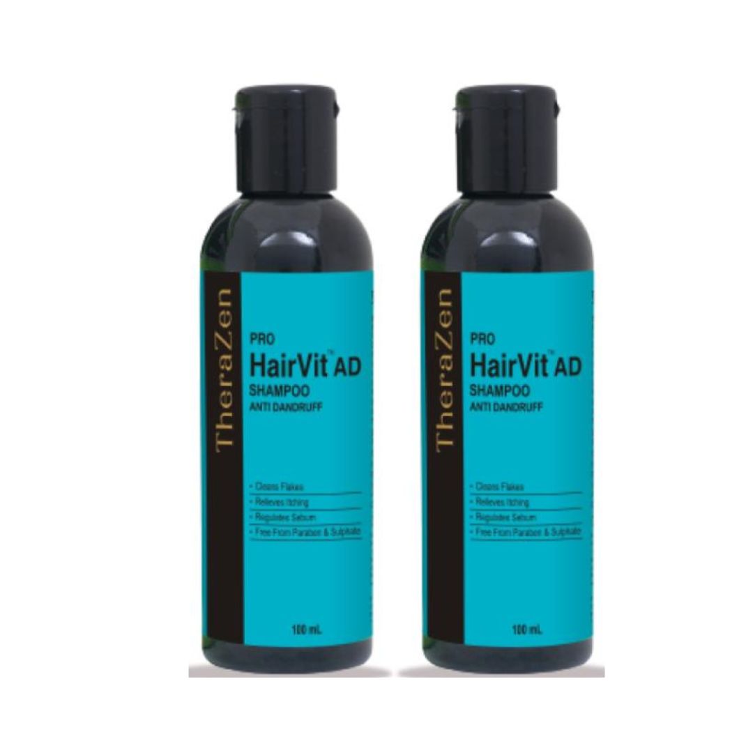 Millennium Herbal Pro Hairvit Ad (Anti-dandruff) Shampoo - 100 ml X 2 Bottles