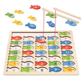 Lefan Wooden Magnetic Fishing Game for Toddlers, Montessori Fine Motor Skills Toy with Letters and Numbers, Preschool Learning ABC and Puzzle Birthday Toys Gift for 3 4 5 6 7 8+ Year Old Kids