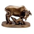 Two Moustaches Brass Kamdhenu Cow & Calf Showpiece
