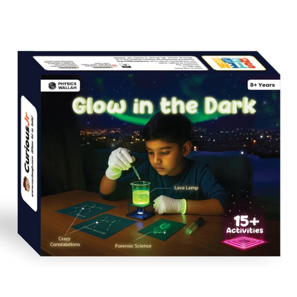 PW Glow in The Dark Science Kit for Kids, 15+ Amazing Science Experiments, STEM Learning for 8-12 Years Old, Birthday Gift for Boys & Girls