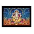 Lifehaxtore Lotus Ganesha Art Framed Painting