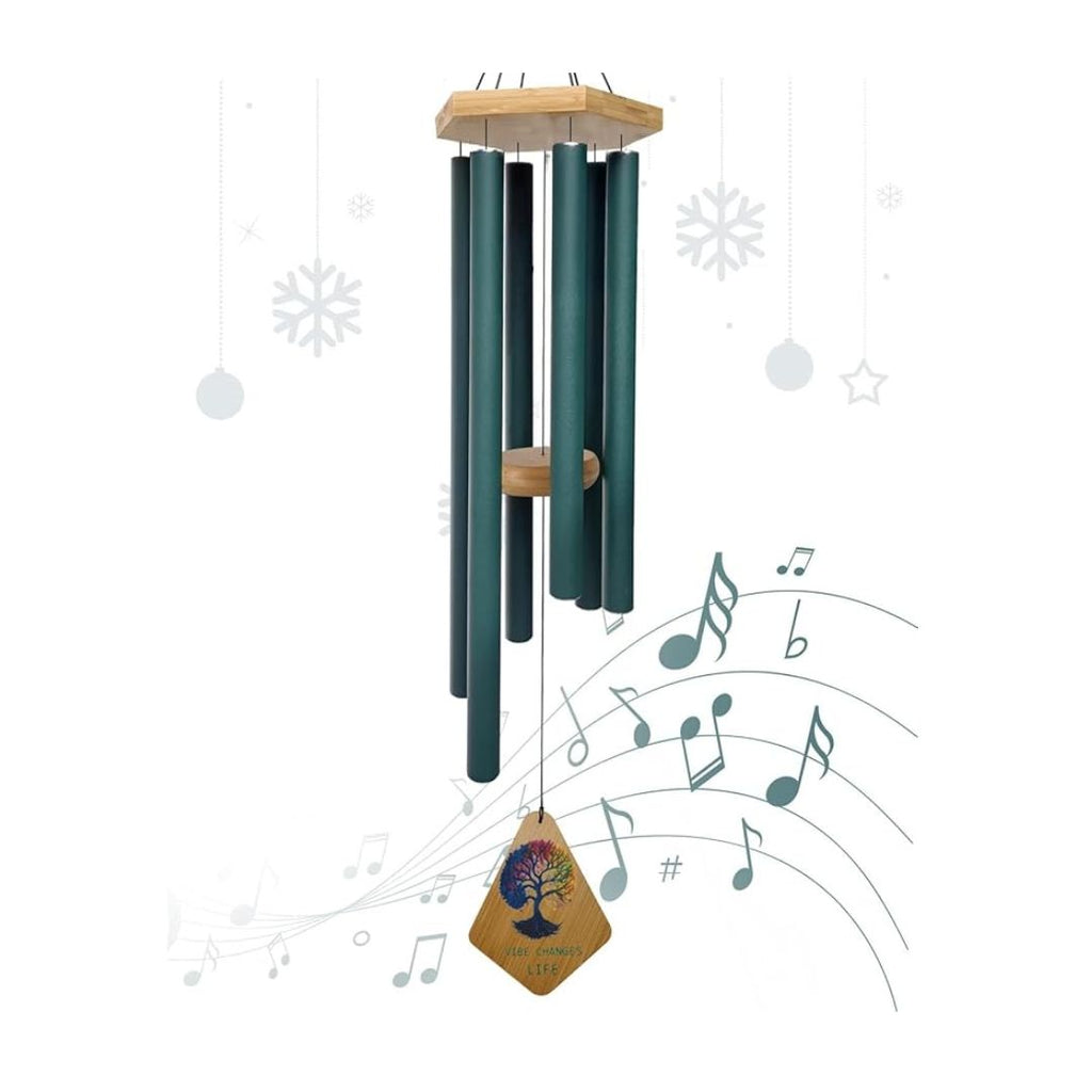 Paradigm Pictures 30.5 inch Big Wind Chimes Big Army Green Pipe Wood