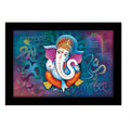 Lifehaxtore Ganesha with Om Art Framed Painting