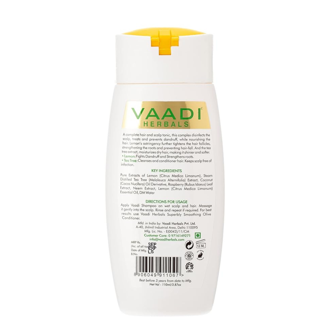 Vaadi Herbals Value Dandruff Defense Lemon Shampoo - 110 ml (Pack of 3)