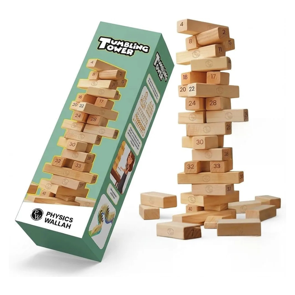PW Tumbling Tower Premium Stacking Tower Game for Kids, Adult & Family Improves Strategic Thinking Fine Motor Skills