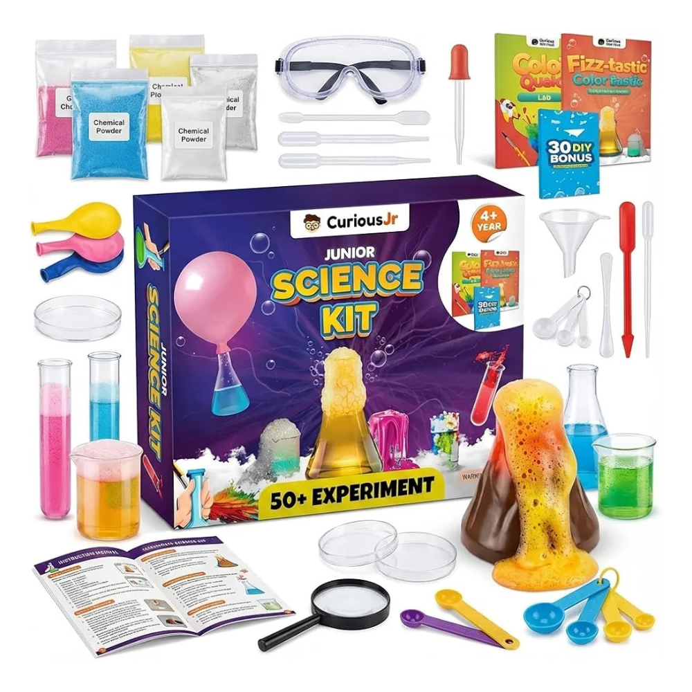 PW Junior Science Kit for Kids Age 4-14 Years Old, 50+ Science Experiments Including Diy