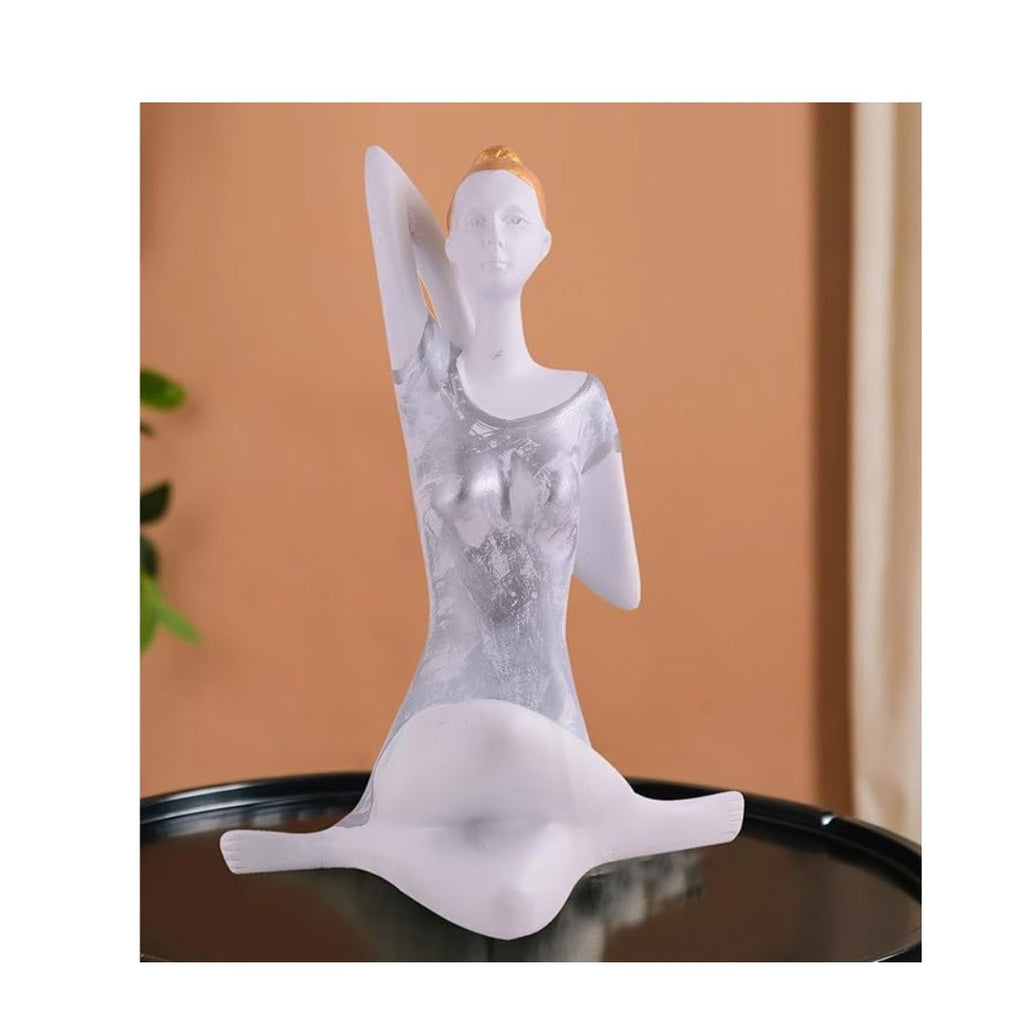 Zart Resin Lady Yoga Poses Showpiece for Home Decor Showpiece