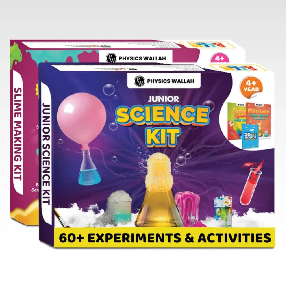PW Science Kit 2-in-1 Gift Set Junior Science Kit & Slime Kit for 4 to 15 Years Old Growing Kids Educational Learning Toys
