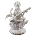 Sevliya Traders Big Beautiful Sitting Saraswati for Home Decoration-Height | 8.5 inches