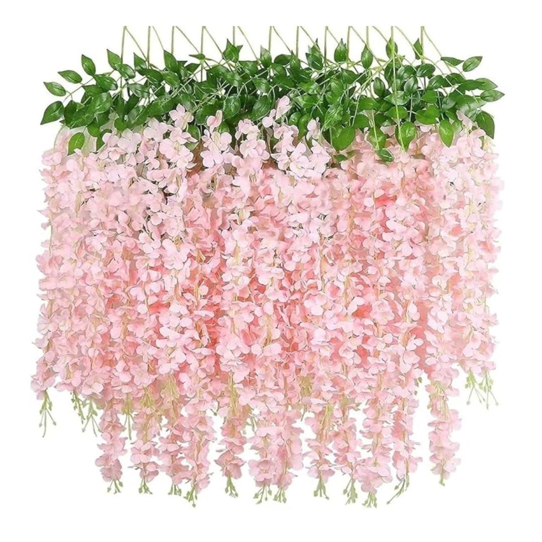 Ployester Plastic Artificial Flower Wisteria Hanging