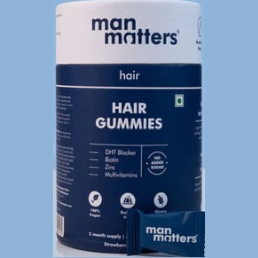Man Matters Biotin Nourish Hair Gummies  (Sugar Free) - Strawberry Flavor