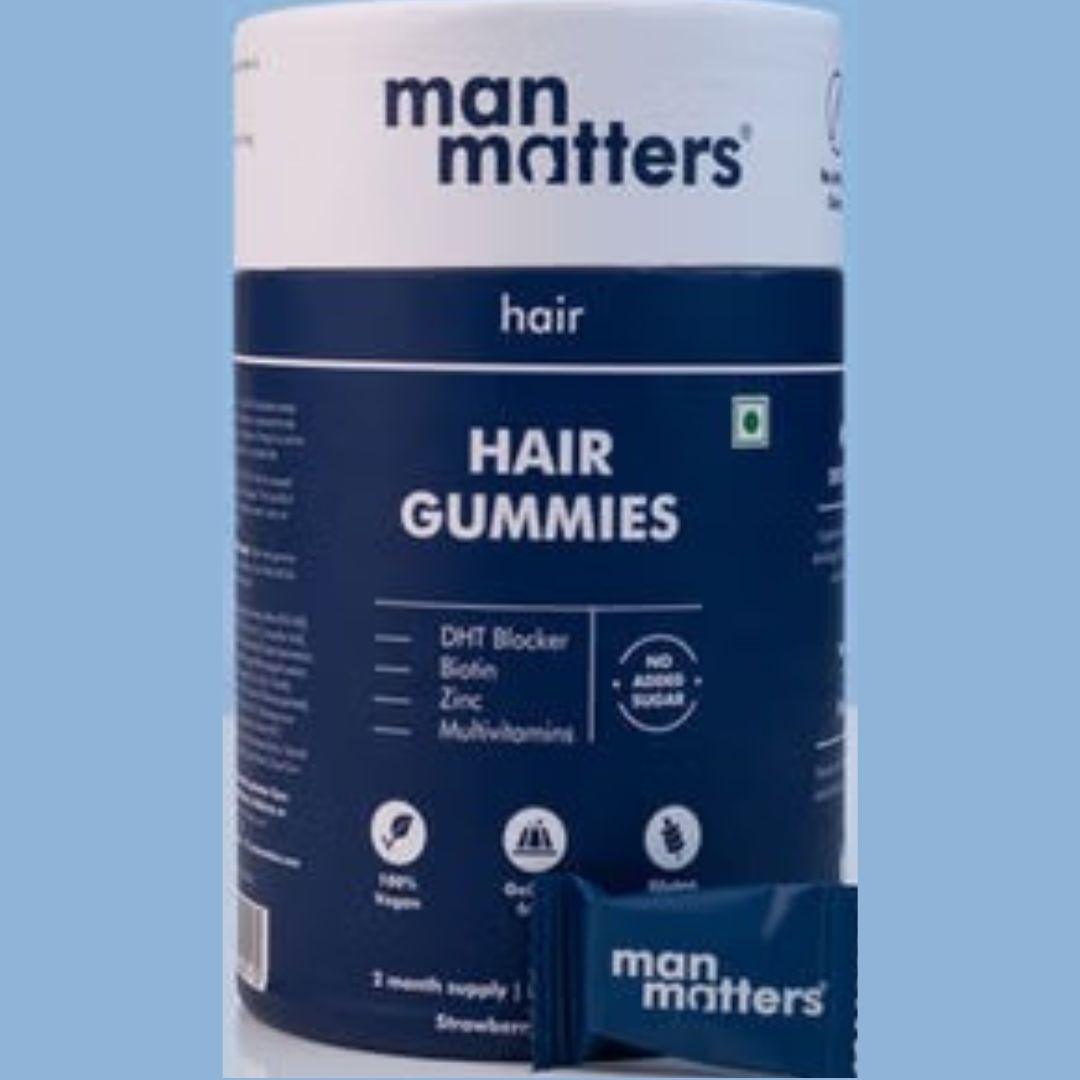 Man Matters Biotin Nourish Hair Gummies  (Sugar Free) - Strawberry Flavor