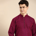 Anouk Men Floral Self Printed Long Kurta
