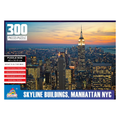 Playhills 300 Piece Wooden Puzzle Manhattan,Sky Line Building 300 Piece Puzzle for Kids & Adults