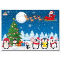 Playhills Wooden Puzzle Happy Penguin Family Celebrating Christmas 60 Puzzle Pieces Ideal Christmas Gift for Kids 3,4,5,6,7 Years