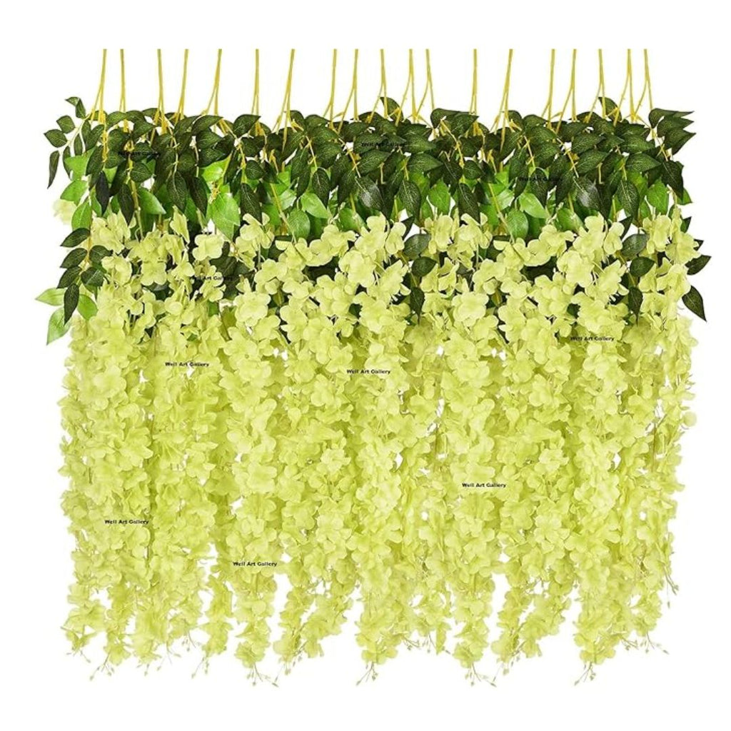 Ployester Plastic Artificial Flower Wisteria Hanging