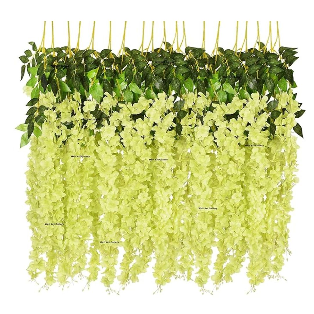 Ployester Plastic Artificial Flower Wisteria Hanging