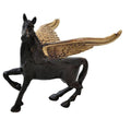 Two Moustaches Flying Angel Brass Horse Showpiece for Home Decor