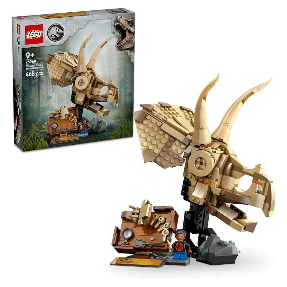 Lego Jurassic World Dinosaur Fossils: Triceratops Skull Model Set 76969 Building Blocks Toys for 9+ Gift for Boys and Girls